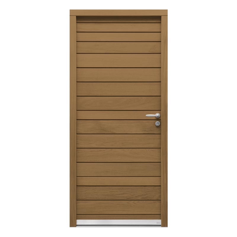 Porte d'entrée en bois massif